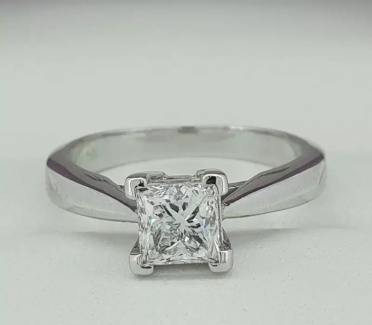 Beautiful Princess Cut Diamond Ring
