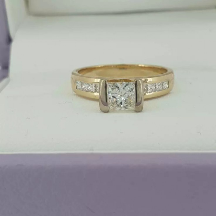 1 Carat Princess Cut Diamond Engagement 
