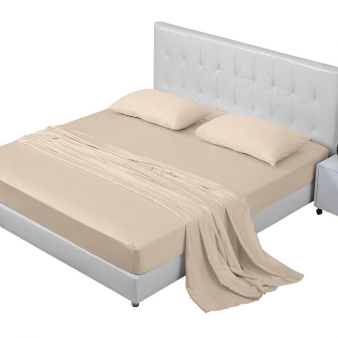 Natural Bamboo Cotton Bed Sheet Set 