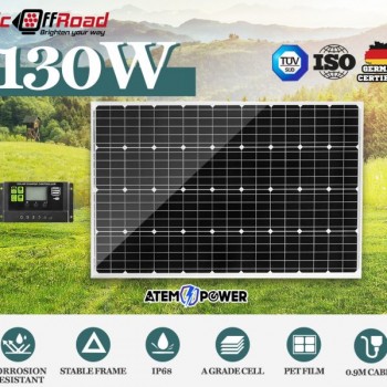 160W 12V Folding Solar Panel Kit 