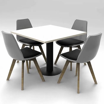 STACEY SQUARE MEETING TABLE AND 4 DEAKIN