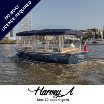 Self-Drive boat hire onboard either Harvey A or Eliza J Suitable for up-to 10 – 12 passengers