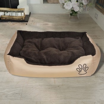 DOG BED BEIGE AND BROWN XXL