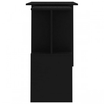 Corner Desk Black 200x50x76 cm Chipboard
