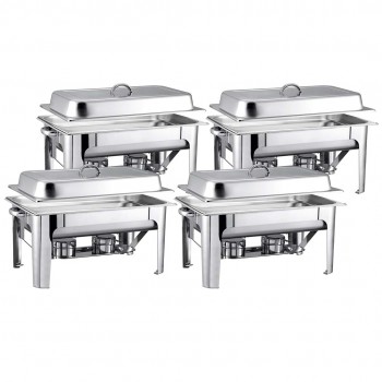 4X Stainless Steel Chafing 9L Catering D