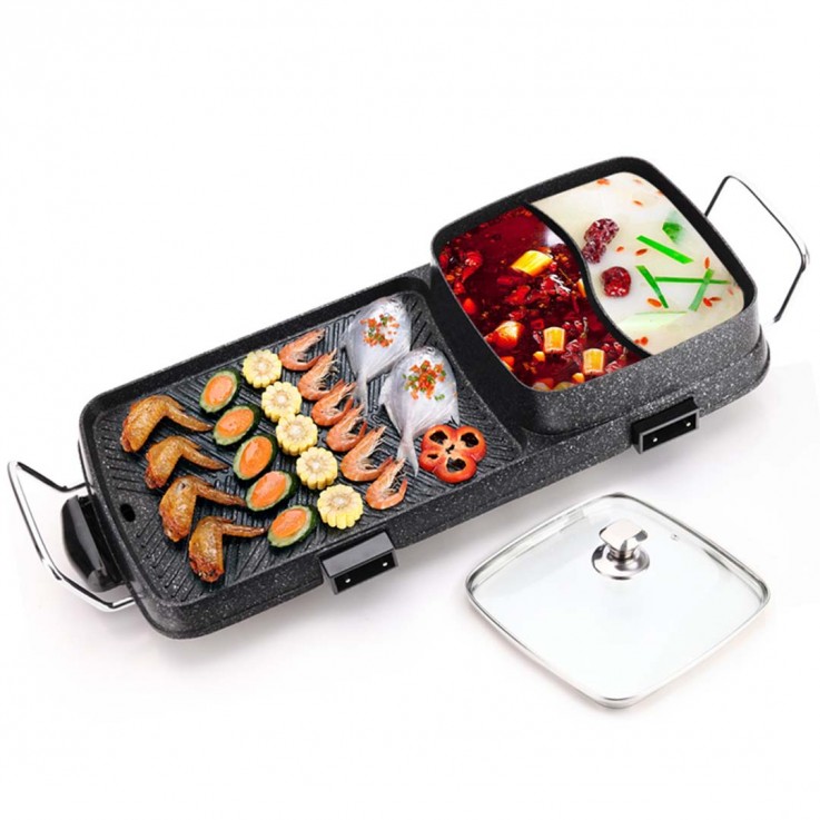 2 in 1 Electric BBQ Grill Teppanyaki and