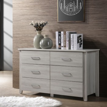 White 6 Chest of Drawers Bedroom Cabinet
