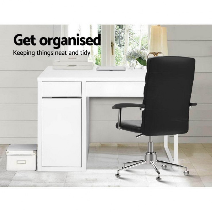 Artiss Metal Desk With Storage Cabinets 