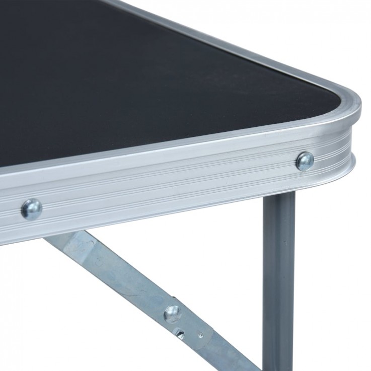 Foldable Camping Table with Metal Frame 