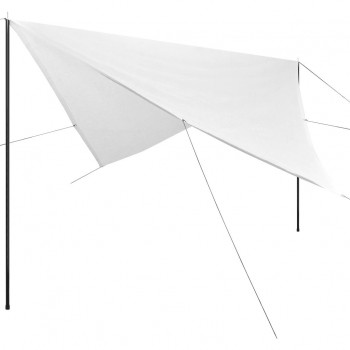 Sunshade Tarp with Poles HDPE Square 3×3