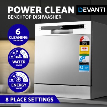 Devanti Benchtop Dishwasher 8 Place Sett