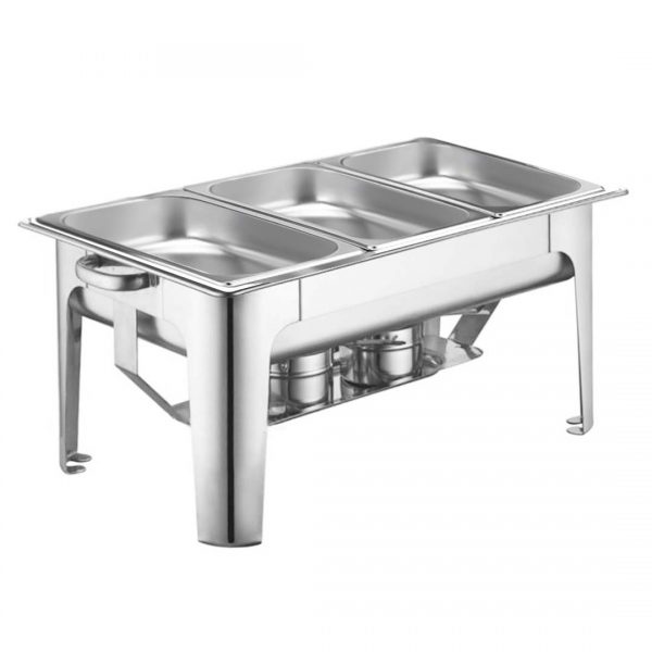 4X 9L Stainless Steel 3 Pans Bain-marie 