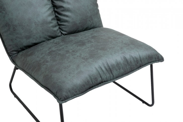 Black and Dark Green Upholstered Chair L
