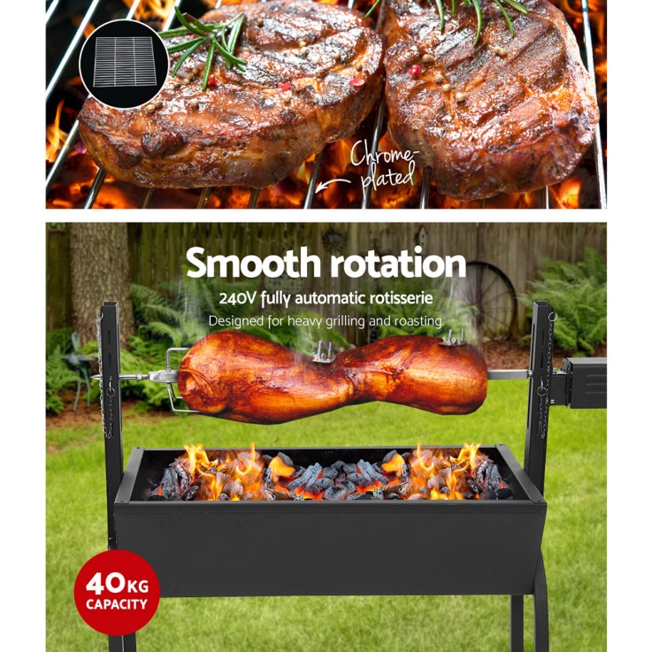 Grillz Electric Rotisserie BBQ Charcoal 