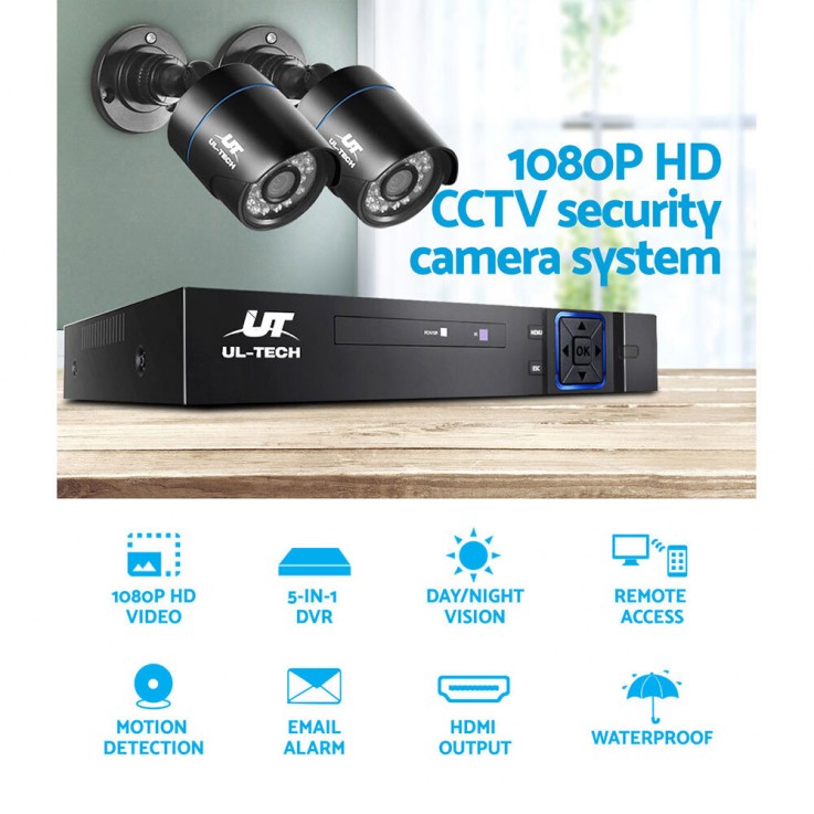 UL TECH 1080P 4 CHANNEL CCTV SECURITY CA