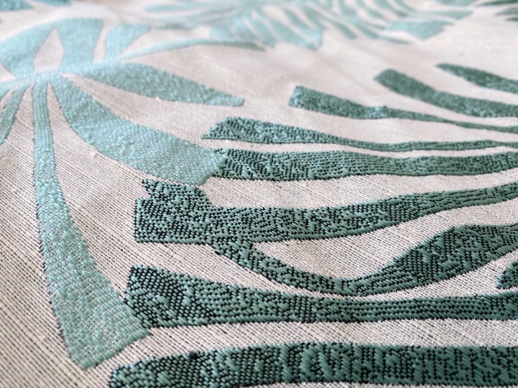 Cotton Linen Tropical Palm Cushion Cover