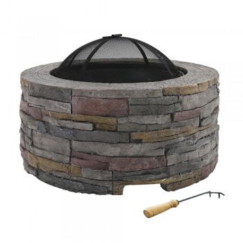 Grillz Fire Pit Outdoor Table Charcoal F