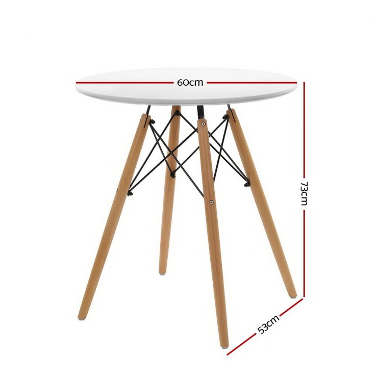 Artiss Round Dining Table 4 Seater 60cm 