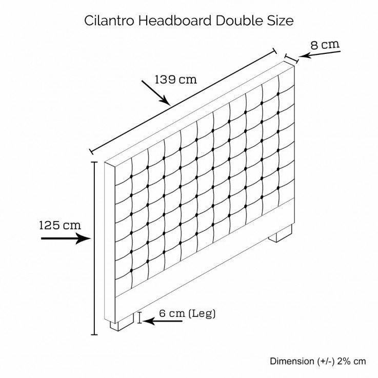 Cilantro Double Charcoal Headboard