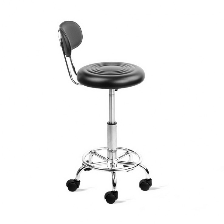 Artiss 2x Salon Stool Swivel Chair Backr
