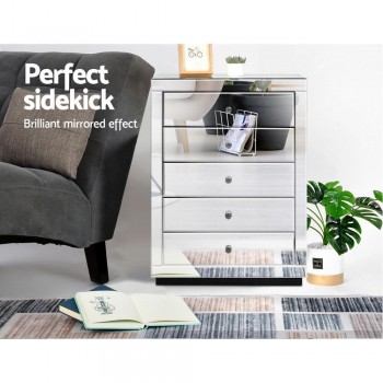 Artiss Chest of Drawers Mirrored Tallboy