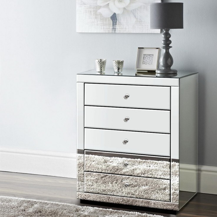 Artiss Chest of Drawers Mirrored Tallboy
