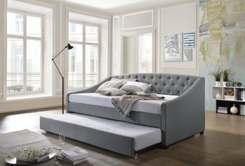 Daybed with trundle bed frame fabric uph