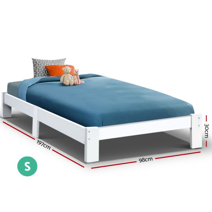 Artiss Bed Frame Single Wooden Bed Base 