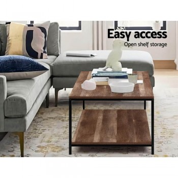 Artiss Coffee Table Wooden Rustic Vintag