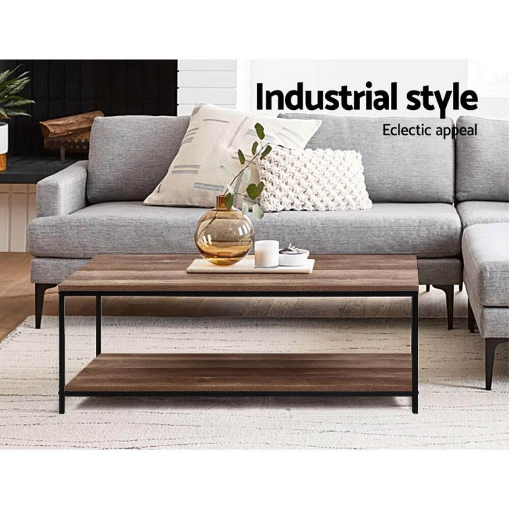 Artiss Coffee Table Wooden Rustic Vintag