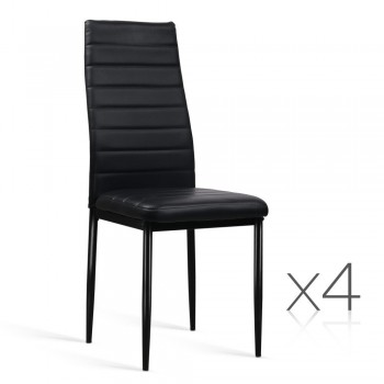 Artiss Set of 4 Dining Chairs PVC Leathe