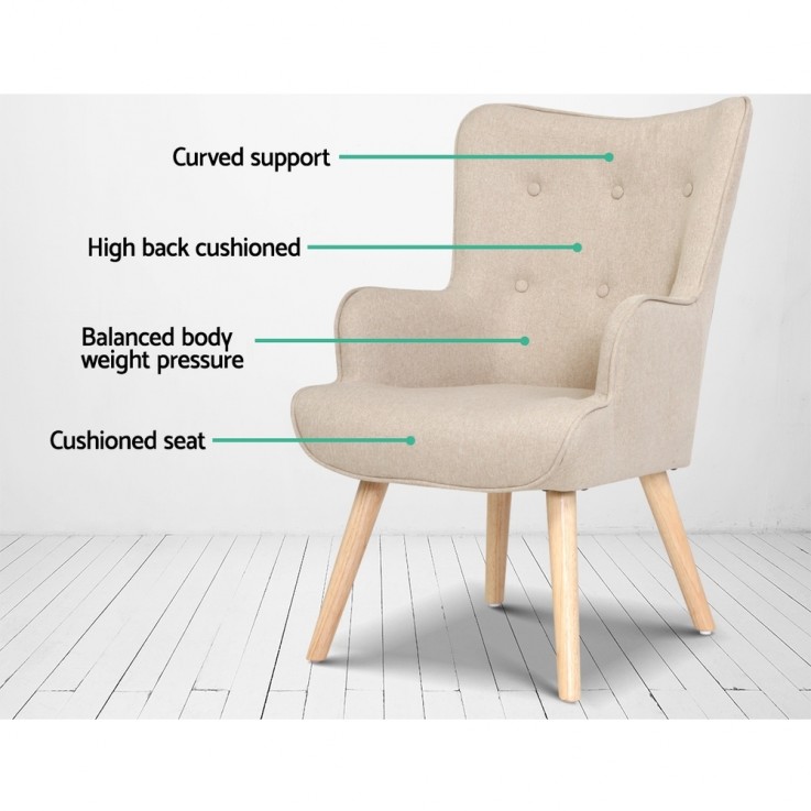 Artiss Armchair Lounge Chair Fabric Sofa