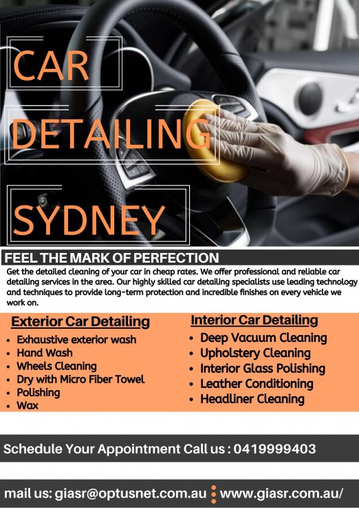 Get the best local car detailing services  in Sydney within reasonable rates