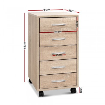 5 Drawer Filing Cabinet Storage Drawers 