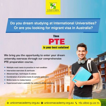 Join Best PTE Online Coaching In Australia From Unicorn Academy