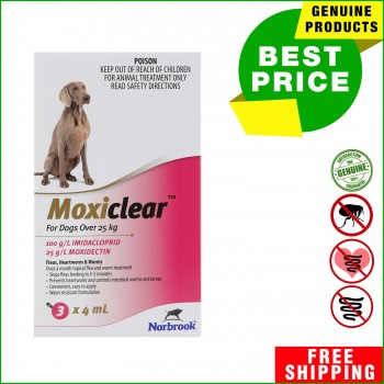 MOXICLEAR For Dogs Over 25 Kg Pink 3 Pcs