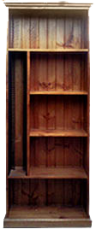 Narrow Bookcase with CD Row