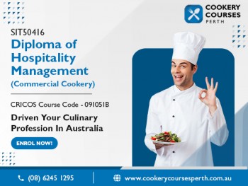 Get the best diploma course in commercial cookery with certification, contact now!