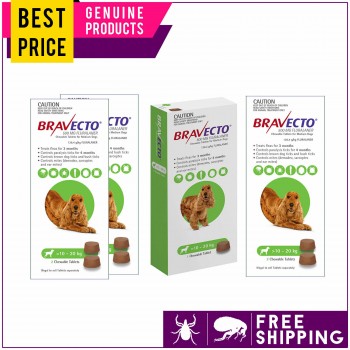 Bravecto For Dogs 10 to 20 Kg 1,2,4 Pack