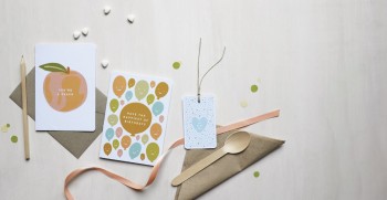Recycled paper greeting cards for the Ea
