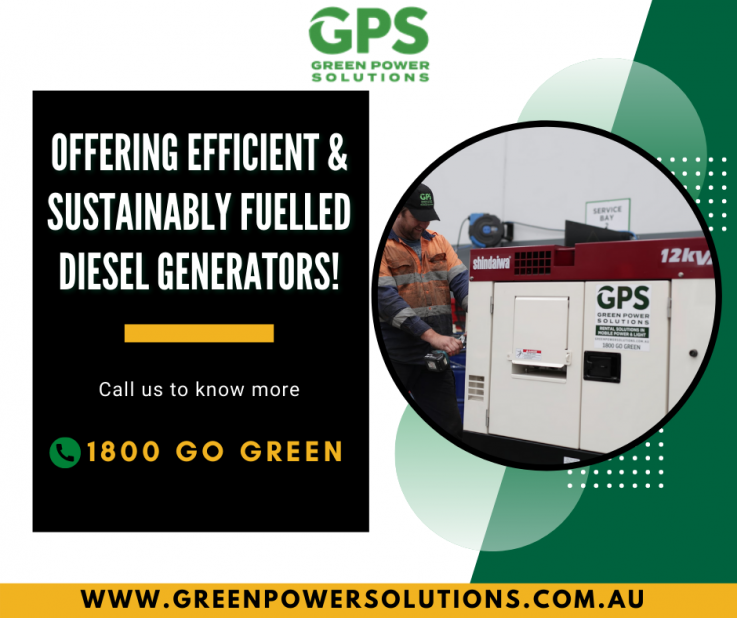 Affordable Diesel Generator For Sale in Victoria - Green Power Solutions