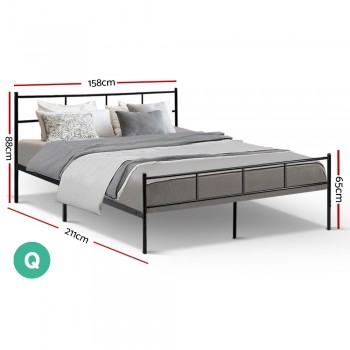 Metal Bed Frame Queen Size Platform