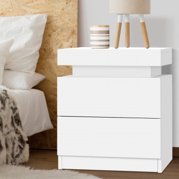 Artiss Bedside Tables 2 Drawers Side Tab