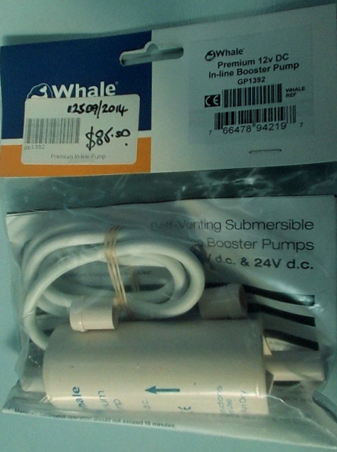 Whale In Line Booster Pump