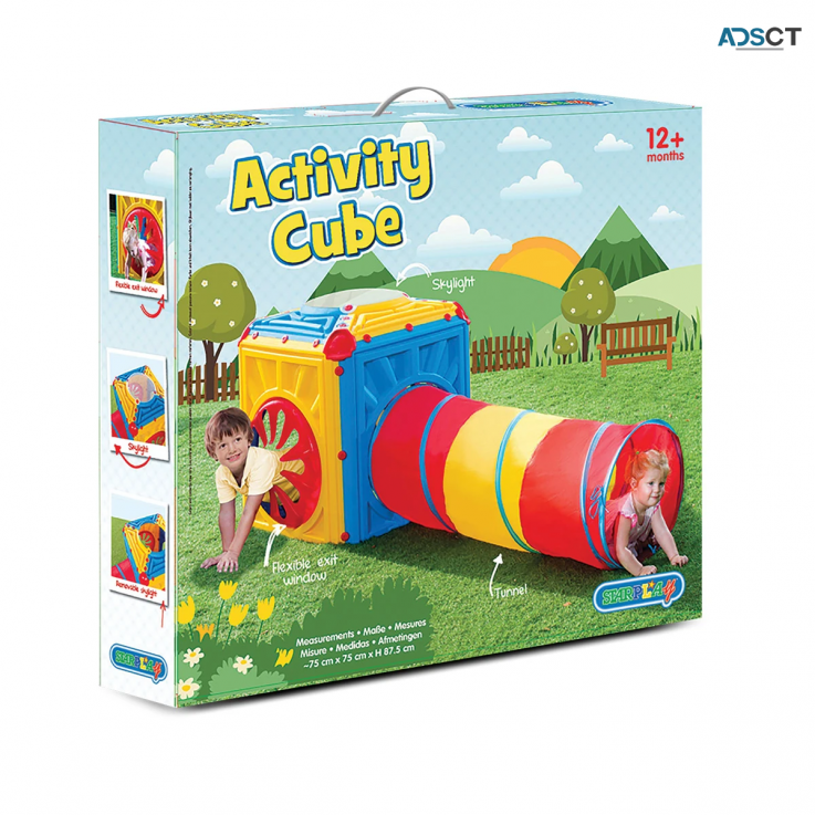 Activity Cube With 1 Tunnel