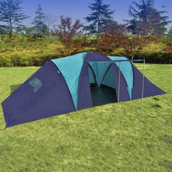 Camping Tent Fabric 9 Persons Dark Blue 