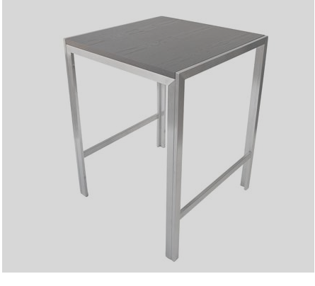 BAR TABLE D9295 Stainless Steel with MDF