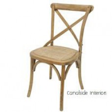 *Cross Back Chair - French Oak - IN STOC