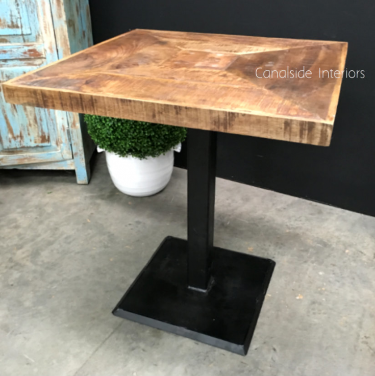 Emerson Rustic Cafe Table Top & Base