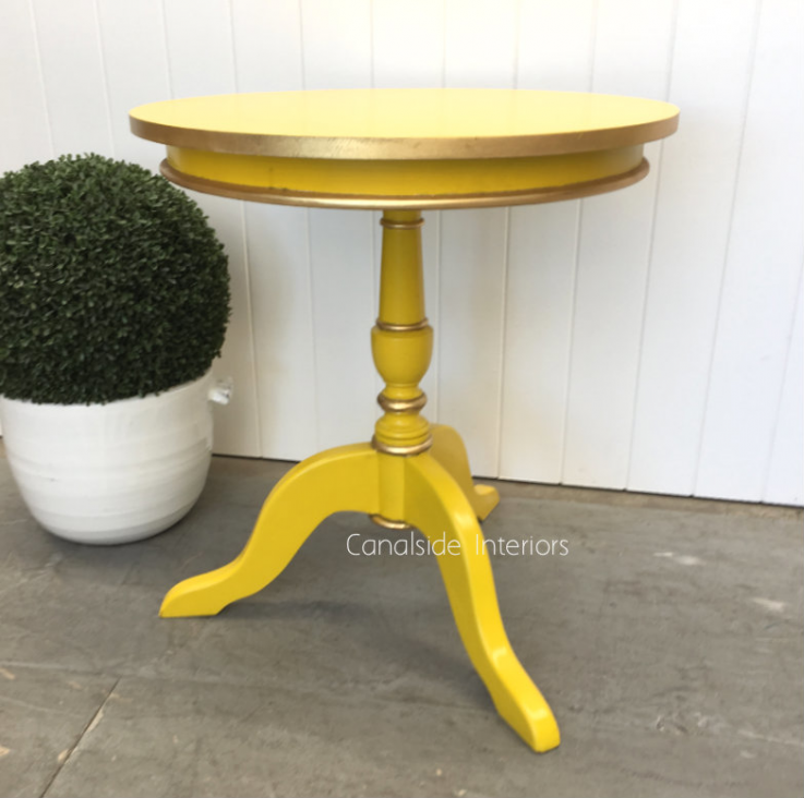 Candy Crushed Side Table - Yellow